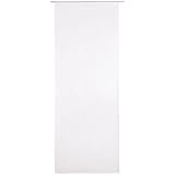 Bestlivings Flächenvorhang Blickdicht 60x245cm, Schiebegardine als Raumteiler (Weiß) mit Klettband Befestigung, Gardine Vorhang zum schieben