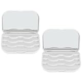 Beaupretty 2er-box Aufbewahrungsbox Für Wimpern Wimpernpads Wimpernzange Duo Bausatz Wimpernpinzette Entferner Techniker Reinigungsmittel Wimpernkleber Für Wimpernverlängerungen Gel Weiß Pp
