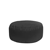 Bruni Pouf Sitzhocker L in Grau – runder Sitzpouf, Indoor und Outdoor als Fußhocker, Yoga-Sitzkissen, Meditationskissen geeignet, in Deutschland gefertigt