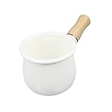 Zerodeko 1Stück Emaille Kochtopf für Lebensmittel Japanischer Hochwertiges Material für Milch Nudeln Suppen Design
