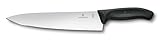 Victorinox Swiss Classic, Profi Tranchiermesser, Extra Scharfe Klinge, gerader Schliff, 20 cm, Kunststoffgriff, Rostfreier Stahl, schwarz