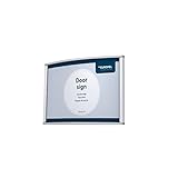 EUROPEL Türschild einfach und elegant, leicht gewölbt 15X10cm. Schrauben oder kleben, Quer- oder Hochformat, PVC-Entspiegelte Abdeckscheibe, Farbe silber, inkl. Montagematerial (Schrauben+Klebeband)