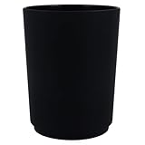 PARSA Beauty schwarzer Zahnputzbecher Flair – Vielseitiger, bruchsicherer Kunststoffbecher für Badezimmer – Hygienisch und langlebig, leicht zu reinigen – 250 ml Fassungsvermögen – 7 x 7,3 x 9,6 cm