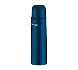 THERMOcafé by THERMOS TC BEVERAGE BOTTLE saphire blue mat 0,50l, Thermosflasche mit Becher aus Edelstahl, 12h heiß & 24h kalt, Auslaufsicher, für Schule, Unterwegs & Büro