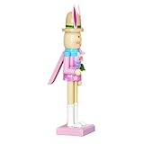 -Nussknacker, dekorative Kaninchen-Figur, Holzhase, Nussknacker, Weihnachtsstatue, für Tischplatte, Urlaub, Kaminsims, Treppe, Outdoor, Kamin, Geländer