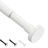 WELDUN Teleskopstange 46-71CM Duschvorhangstange ohne Bohren Klemmstange Vorhangstange Φ25mm Spannstange für Kleiderschrank, Fenster, Badezimmer, Weiß