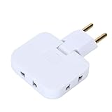 Wandverlängerungssteckdose, Steckdosenadapter, 3-Wege-Steckdosenverteiler, Überlastschutz, tragbar, vielseitig, 2500 W, 180 Grad drehbare Spitze, Ausgang Extender