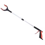 RUWLFE Greifzange 2 stücke 81 cm Faltbare Wurf Clip Tragbare Lange Griff Picker Arm Extender Garten Müll Grabber Pick Up Werkzeuge(Red)