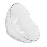 OFFSCH Salatschüssel Joghurtschale Salatteller Eisbecher Herzförmige Schale Unregelmäßige Schale Herzförmiges Gewürzgericht Suppe Müslischale Klare Servierschalen Transparent Glas