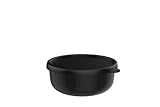 Mepal - Mikrowellengeschirr Lumina - Frischhaltedosen mit Deckel für Kühlschrank, Gefrierschrank, Dampfgarer & Mikrowelle - Mikrowellenschüsseln mit Deckel - Aufbewahrungsbox - 750 ml - Nordic black