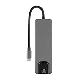 Aluminium-Typ-C-Dockingstation mit 4K-HDMI2.0-USB-A-USB-C- und Ethernet-Anschluss für mehrere Geräte