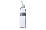 Mepal Trinkflasche Ellipse Weiß – 700 ml Inhalt – auch für kohlensäurehaltige Getränke – bruchfestes Material - auslaufsicher - Spülmaschinengeeignet