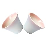 NAMOARLY 2 Stück Eierbecher Halter Eierhaltebecher Behälter für Eier Inhaber geformt Träger egg cup Eierregal Eierständer aus Keramik Eierablage für Hotelgebrauch Frühstückseierständer Rosa
