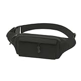 Bauchtasche für Damen und Herren,Gürteltasche Hüfttasche wasserdichte Outdoor Handytasche mit Mehreren Taschen für Training, Reisen, Jogging, Wandern, Radfahren Schwarz