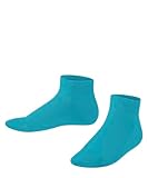 FALKE Unisex Kinder Sneakersocken Family K Sn nachhaltige Baumwolle kurz einfarbig 1 Paar, Blau Scuba Blue 6481, 27-30