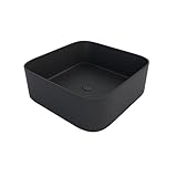 Kadelg Kleines Waschbecken Gäste Wc,Aufsatzwaschbecken Schwarz Matt,Waschtisch Für Aufsatzwaschbecken