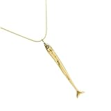 INSEOWI Elegante Sardinen-Charm-Halskette, verstellbare Kette, Anhänger, Schmuck für den Alltag, elegantes Outfit, Sardinen-Anhänger-Halskette