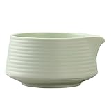 Matcha Bowl, Matcha-Schüssel Tasse mit Ausguss Handgefertigt, Traditionelle Japanische Keramik-Matcha-schale für Teestoom Kitchen Matcha Latte Familienfreund (Grün, 12.5X7CM)