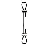 Drahtseil 4-teiliges Befestigungsset aus PVC-Edelstahldrahtseil, verstellbare Befestigungsaufhängung, 2,0 mm, 3,0 mm, for Aufhängen von Bilderrahmen, Topfkamera(Black,3MX4pcs,2mm)