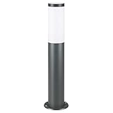 MONZANA® Außenlampe Edelstahl 50cm E27 Fassung IP44 Wetterfest Stehend Wegeleuchte Gartenleuchte Beleuchtung Außen Leuchte Garten Outdoor Anthrazit