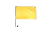 Autofahne Autoflagge Einfarbig Gelb - 30 x 40 cm