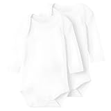 NAME IT Unisex NBNBODY 2P LS SOLID NOOS Body, Bright White, 74