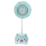 Kisangel Mini Cartoon LED Schreibtischlampe Faltbar mit USB ladung Energiesparendes Nachtlicht und Augenschützender Leselampe Platzsparende Tischleuchte für Mädchen und Zufällige Farbe