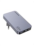 UGREEN Nexode Pro 65W USB C Ladegerät Slim mit EU/US/UK Stecker GaN USB-C Netzteil 3-Port Charger Schnellladegerät kompatibel mit MacBook Pro/Air, iPad, iPhone 16 Pro Max, Galaxy S24 Ultra, Dell XPS