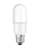 OSRAM LED Lampe mit E27 Sockel, Warmweiss (2700K), Stabform, 8W, Ersatz für 60W-Glühbirne, matt, LED STAR STICK, Warmweiß