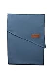 Shabany® Babytragetuch - 100% Bio Baumwolle - Babybauchtrage für Neugeborene Kleinkinder bis 15 Kg - Gewebt - inkl. Baby Wrap Carrier Anleitung - blau (brave)