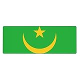 Mauretaniennationalflagge Vollgrößen-Schreibtischpad| 3-In-1| Rutschfeste Basis| Gewebtes Muster| Beschleunigt Gaming-Genauigkeit| Leicht Zu Transportieren