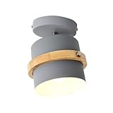Toddmomy Moderne LED Deckenlampe aus Echtem Holz Energiesparende Balkon Flurlampe Einfache Stil design Weißlicht Elegante Innenbeleuchtung für Wohnzimmer und Eingangsbereich