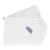 BIGSO 8er-Set Hängemappen inklusive Labels – Hängehefter aus Karton für die JOHAN Ordnungsbox – praktische Dokumentenaufbewahrung für Rechnungen, Rezepte oder Anleitungen – weiß