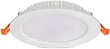 SSDDLZEQ Beleuchtung Runde LED-Einbauleuchte, blendfrei, Unterputzstrahler, Aluminium-Flachstrahler, energiesparende Deckenleuchte(Warm Light,18W)