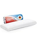 Bauchschläferkissen 40x80 HADAR Low Thermic, Flaches 6cm Kopfkissen für Bauchschläfer, hochwertiger Memory-Foam, Thermoregulierender Bezug, Ergonomisches Schlaf-Kissen für Bauchlage, passt in 40 x 80