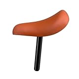 Harilla Fahrradsattel Kinder, Kindersattel Fahrrad mit Sattelstütze 22 mm Fahrradsattel Ersatzteile für 12 14 Zoll, Kinderfahrrad Sattel für Mädchen und Junge, Sattel Kinder weich bequem, Braun