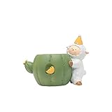 Fenteer Schöner Blumentopf, dekorativ mit Drainageloch, Kleiner Bonsai-Topf, Kunstharz, Blumenbehälter für Desktop Dekoration, Schafe