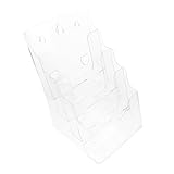 MAGICLULU Klappgestell office organizer büro organizer Mehrzweck-Dokumentenhalter magazine rack magazine holder Tisch Datei steht Desktop-Aktenständer Zeitschriftenständer Acryl Transparent