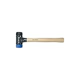 Wiha 83213030 Safety Schonhammer / Hammer mit Härtegrad 1 - blau, schwarz / Kunststoffhammer rund, Gewicht 300 g, Länge 290 mm, Ø 30 mm