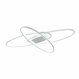 Gaabungky Deckenleuchte 40W LED Moderne Deckenleuchte Verstellbares Design 3000K, 4000K, 6500K Hohe Anpassbarkeit Wohnzimmer Lampe mit Fernbedienung, Deckenlampe für Schlafzimmer (weiß)