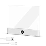 Leselampe Buch, Smart LED Panel Booklight mit 3 Farben und Timer, Multifunktionale Buchlampe auch als Nachttischlampe & Nachtlicht, USB Wiederaufladbare Buchlicht für Nachtlesen ins Bett (Weiß)