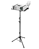 QWORK® Multifunktionaler Beamer Ständer Laptop Tablet Kamera Ständer - 58 bis 160cm Höhenverstellbar und 180° Winkelverstellbar - Klappbar und Stabil Stehpul Höhenverstellbar für Bühne und Studio