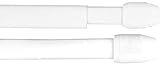 Gardinenstange Bistrostange (weiß) als 2er Pack - 2 Vitragestangen ausziehbar (110-150 cm)