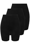 Ulla Popken Damen Pantys, 3er-Pack Panties, Schwarz, 54-56 EU