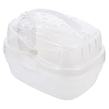 KAILIKETIY Tragbarer Hamsterkäfig aus Kunststoff mit Belüfteter Rotationsklappe Robuste Transportbox für Kleine Haustiere Wie Hamster Mäuse und Frettchen für Reisen und Outdoor ausflüge