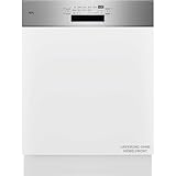 Teilintegrierter AEG 7000 Geschirrspüler, 60cm, smarte WiFi Spülmaschine, flexible Körbe & effiziente Reinigung, 42dB, personalisierte Zeitsteuerung, nur8,4L Wasserverbrauch, Gummi-Spikes, GT7200A1SOM