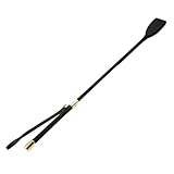 PAEFIU Pferdepeitsche Mit PU-Leder,Leder-Sprungschläger, Englische Peitsche Mit Echtem Leder, Für Outdoor-Sport, Reitsport, Reitgerte Für Pferd Das Tägliche Training, Pferd Springen Renne