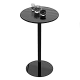 Runder Bartisch, moderner Stehtisch, Esstisch in Tresenhöhe, Küchenbartisch für Zuhause, Esszimmer, Bistro – einfache Montage