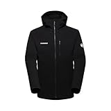 Mammut Ultimate Comfort SO Hooded Jacket Men | Softshelljacke für Herren, Outdoor Jacke, Wanderjacke, Funktionsjacke, Softshell, Allwetterjacke, Multifunktionsjacke mit Kapuze | Schwarz, XL