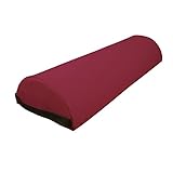 Zen Knierolle Lagerungsrolle 60x23x11cm Halbrolle für Massageliegen & Physiotherapie halbrunde Nackenrolle & Beinrolle - Kniekissen Massage Zubehör für Knie, Beine, Füße & Rücken zur Lagerung (Rot)